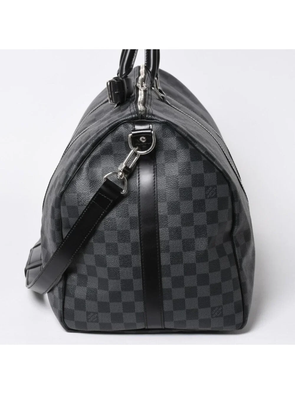 Louis Vuitton Keepall Bandouliere 55 Boston Bag Damier Graphite Black
